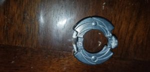 The Forge Disk is the metal part of the Beyblade. It sits just below the energy layer.